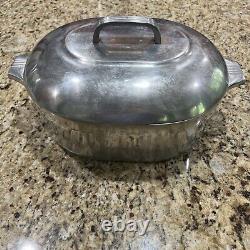 Pot de rôtissage ovale en Magnalite vintage GHC-USA / faitout hollandais 8 litres 7,5 litres avec couvercle