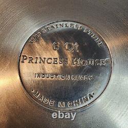 Princesse Maison Héritage Couvercle en acier inoxydable prêt à l'induction 6 Qt Cocotte