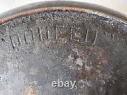 RARE ANTIQUE 1930's LE CREUSET DOUFEU COUSANCES 4L Cocotte en fonte