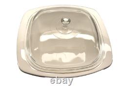 RARE CorningWare vintage noir Starburst cocotte en fonte de 4 pintes P-34-B avec couvercle Atomic