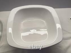 RARE CorningWare vintage noir Starburst cocotte en fonte de 4 pintes P-34-B avec couvercle Atomic