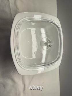 RARE CorningWare vintage noir Starburst cocotte en fonte de 4 pintes P-34-B avec couvercle Atomic