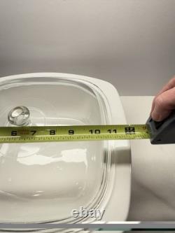 RARE CorningWare vintage noir Starburst cocotte en fonte de 4 pintes P-34-B avec couvercle Atomic