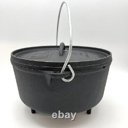 RARE IDOS Faitout en fonte Société internationale des casseroles néerlandaises Couvercle de camp 3 pieds