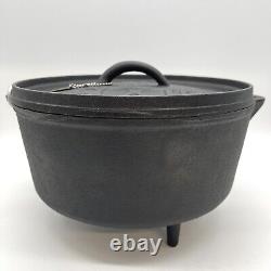 RARE IDOS Faitout en fonte Société internationale des casseroles néerlandaises Couvercle de camp 3 pieds