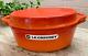 Rare Le Creuset 28cm 4 3/4 Qt. Cocotte Ovale Avec Couvercle De Plaque De Gril Orange Obre Nouveau