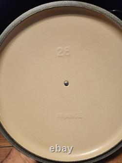RARE Le Creuset 7,25 Qt Cocotte Ronde en Fonte Émaillée Bleu Nuit #28
