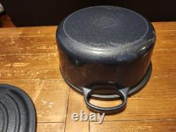 RARE Le Creuset 7,25 Qt Cocotte Ronde en Fonte Émaillée Bleu Nuit #28