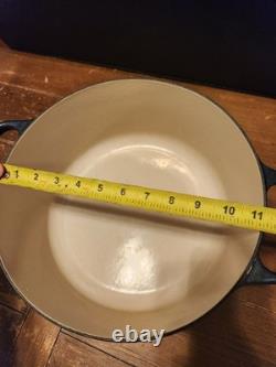 RARE Le Creuset 7,25 Qt Cocotte Ronde en Fonte Émaillée Bleu Nuit #28