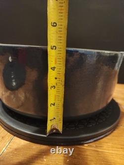 RARE Le Creuset 7,25 Qt Cocotte Ronde en Fonte Émaillée Bleu Nuit #28