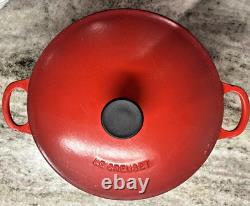 RARE Le Creuset MARMITE #26 Cocotte Rouge Cerise 4,25 L avec couvercle 10,75 L38