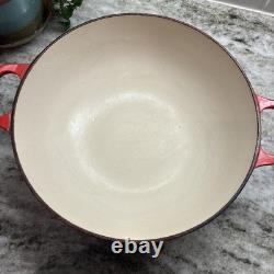 RARE Le Creuset MARMITE #26 Cocotte Rouge Cerise 4,25 L avec couvercle 10,75 L38