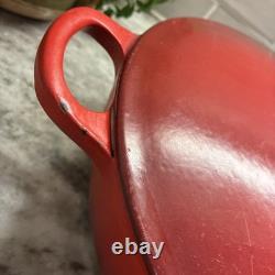 RARE Le Creuset MARMITE #26 Cocotte Rouge Cerise 4,25 L avec couvercle 10,75 L38