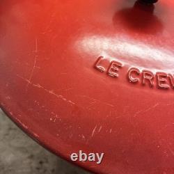 RARE Le Creuset MARMITE #26 Cocotte Rouge Cerise 4,25 L avec couvercle 10,75 L38