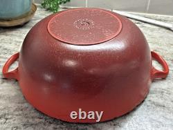 RARE Le Creuset MARMITE #26 Cocotte Rouge Cerise 4,25 L avec couvercle 10,75 L38