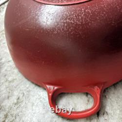 RARE Le Creuset MARMITE #26 Cocotte Rouge Cerise 4,25 L avec couvercle 10,75 L38