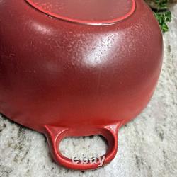 RARE Le Creuset MARMITE #26 Cocotte Rouge Cerise 4,25 L avec couvercle 10,75 L38