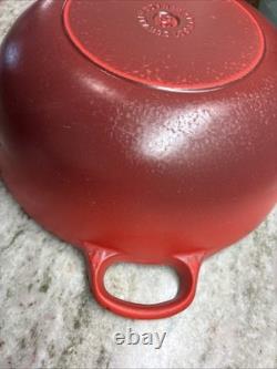 RARE Le Creuset MARMITE #26 Cocotte Rouge Cerise 4,25 L avec couvercle 10,75 L38
