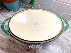 RARE VTG 1960's Cousances #12 (Le Creuset) Cocotte en fonte vert chasseur EUC