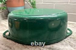 RARE VTG 1960's Cousances #12 (Le Creuset) Cocotte en fonte vert chasseur EUC