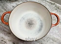 RARE VTG Le Creuset Brûlé Sienna 2 Quart Dutch Oven B/18 vers 1950