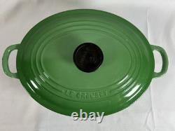 RARE Vintage Le Creuset Faitout Vert Forêt #27 4.25qt avec quelques éclats