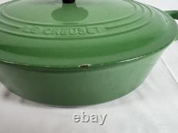 RARE Vintage Le Creuset Faitout Vert Forêt #27 4.25qt avec quelques éclats