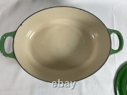 RARE Vintage Le Creuset Faitout Vert Forêt #27 4.25qt avec quelques éclats