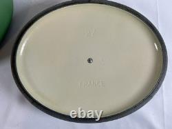 RARE Vintage Le Creuset Faitout Vert Forêt #27 4.25qt avec quelques éclats