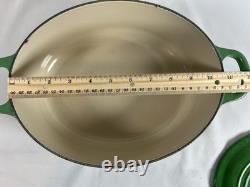 RARE Vintage Le Creuset Faitout Vert Forêt #27 4.25qt avec quelques éclats