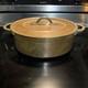 Rare Cocotte N&eacute;erlandaise En Cuivre Metaux Ouvres-vesoul De 8 Lb Avec Couvercle, Poign&eacute;es Lourdes En Laiton Moul&eacute;