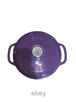 RETIRED Lodge 6 Qt Cocotte en fonte émaillée violet émail Discontinued LIRE