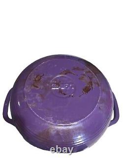 RETIRED Lodge 6 Qt Cocotte en fonte émaillée violet émail Discontinued LIRE