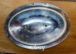 ROASTER PETITE OVALE EN CUIVRE FRANÇAIS VINTAGE AVEC COUVERCLE 10 X 5,5