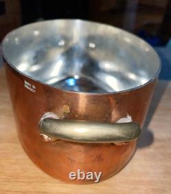 ROASTER PETITE OVALE EN CUIVRE FRANÇAIS VINTAGE AVEC COUVERCLE 10 X 5,5