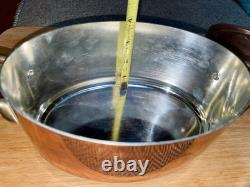 ROASTER PETITE OVALE EN CUIVRE FRANÇAIS VINTAGE AVEC COUVERCLE 10 X 5,5