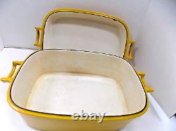 Rare MCM Dansk Belgique IHQ Fonte Émaillée Rôtissoire Casserole Néerlandaise avec Couvercle