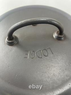 Rare couvercle de faitout en fonte Lodge Arch Logo #9 Split Bail restauré de 1910-1930