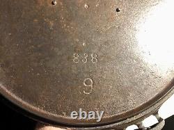 Rareté Rare Pre Griswold ERIE No. 9 Dutch Oven avec couvercle plat No. 9 838 - Excellent Exemple