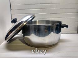 Rena Ware Casserole de 12 Qt en Acier Inoxydable Multi-Couche avec Couvercle de Poêle à Frire