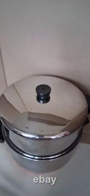 Revere Ware faitout en cuivre de 6 pintes avec insert vapeur et couvercle