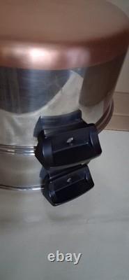 Revere Ware faitout en cuivre de 6 pintes avec insert vapeur et couvercle