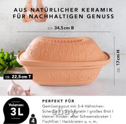 Rôtisseur en argile à revêtement antiadhésif Cocotte saine Cuisinier en argile polyvalent