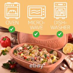 Rôtisseur en argile à revêtement antiadhésif Cocotte saine Cuisinier en argile polyvalent