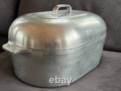 Rôtissoire Vintage MAGNALITE 17 Qt 4269 avec couvercle fissuré mais réparé FRANKENPOT À lire