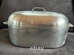 Rôtissoire Vintage MAGNALITE 17 Qt 4269 avec couvercle fissuré mais réparé FRANKENPOT À lire