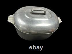 Rôtissoire Vintage Wagner Ware Magnalite 4265-8 Qt. Casserole en aluminium avec trépied