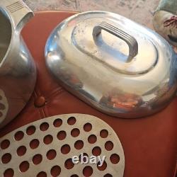 Rôtissoire Vintage Wagner Ware Sidney O Magnalite 4265-P 8 Qt avec trivet et couvercle