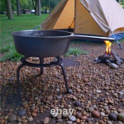 Rôtissoire en fonte ancienne GT Glascock & Son avec pieds et support sans couvercle