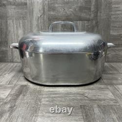 Rôtissoire ovale en aluminium coulé MAGNALITE GHC 8 Qt / 7,5 L vintage avec couvercle